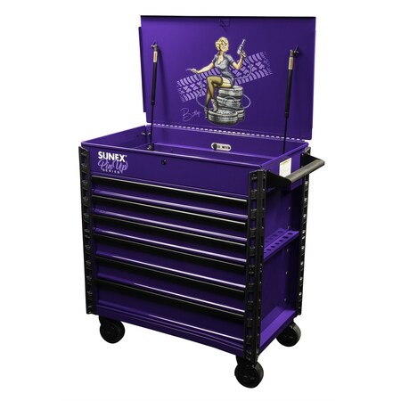 Sunex Premium Full Drawer Service Cart-Pin Up Girl Betty 8057XTBETTY